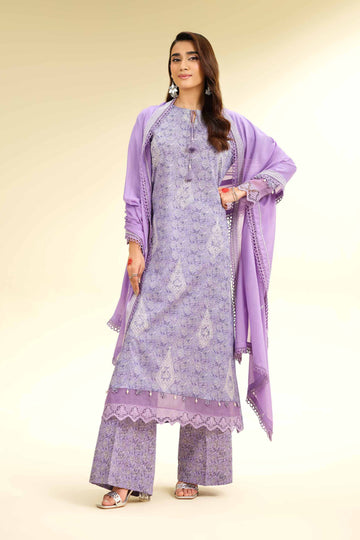 Nishat Linen 3 Piece - Printed Embroidered Suit - 42501362 Online Shopping